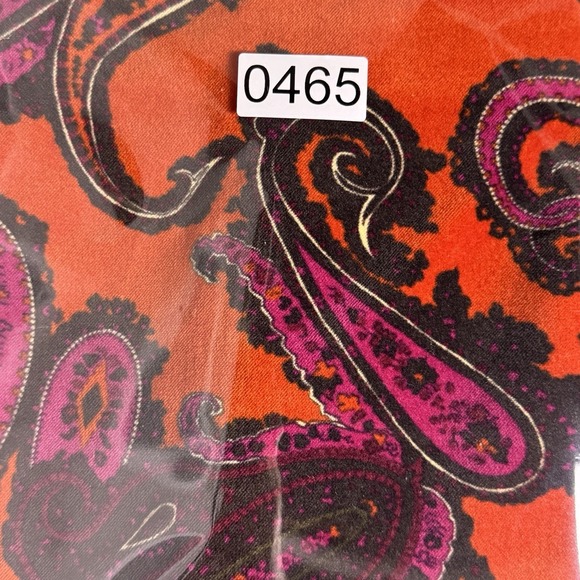 Talbots Velvet Skirt Sz 8P Orange Purple Paisley Pencil Skirt Academia Fairycore - Picture 9 of 9